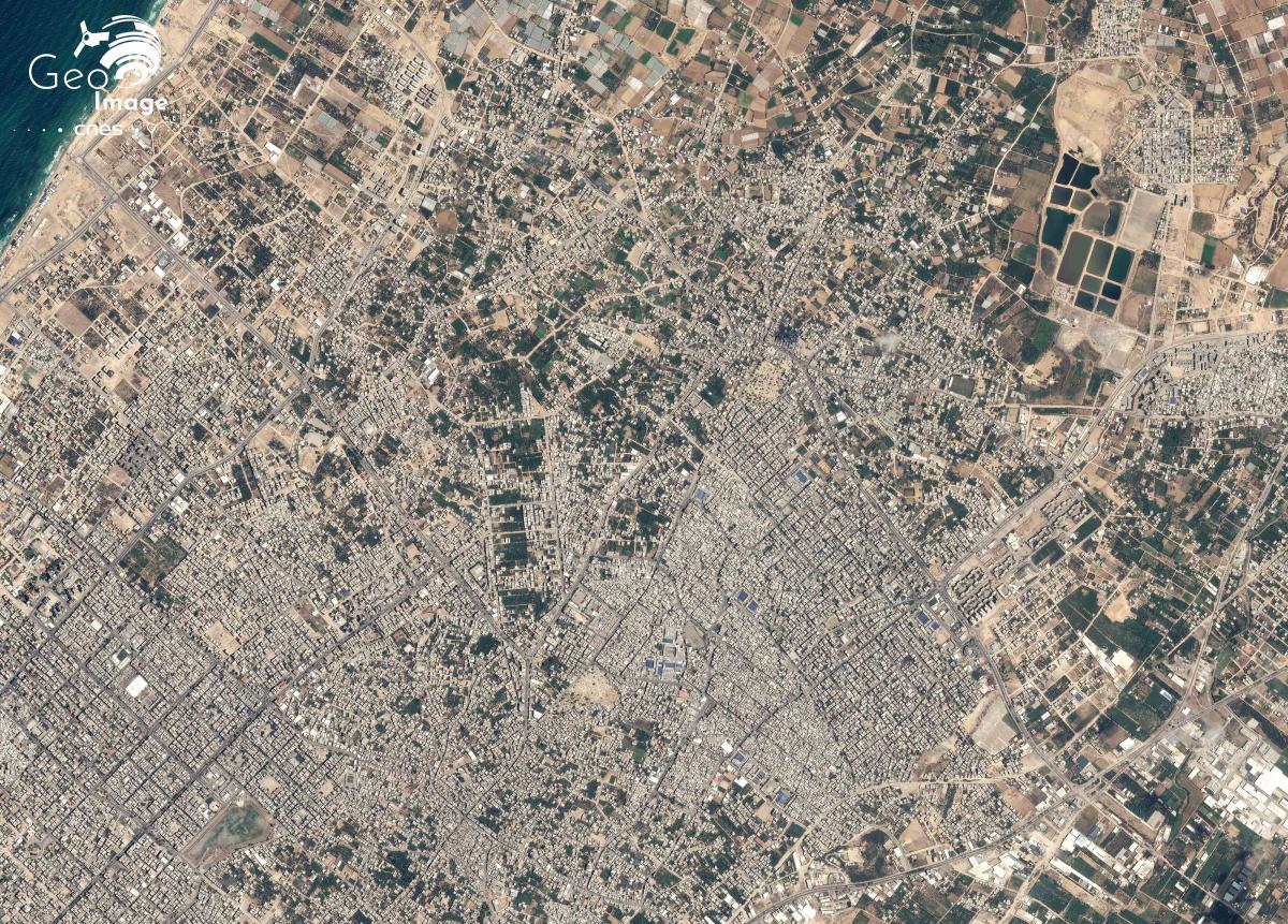 Image satellite de la bande de Gaza