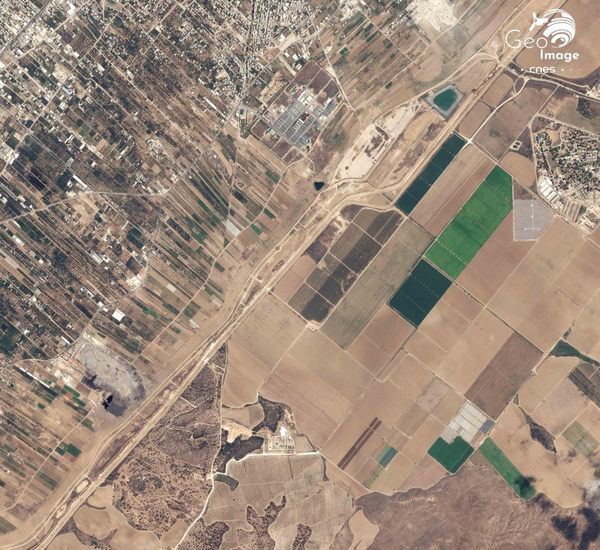 Image satellite de la bande de Gaza