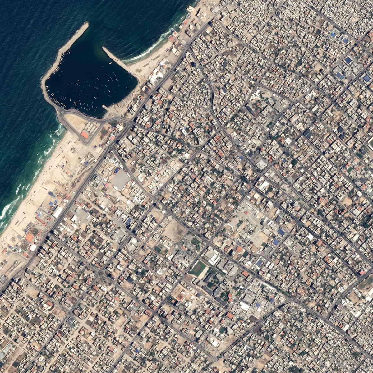 Image satellite de la bande de Gaza