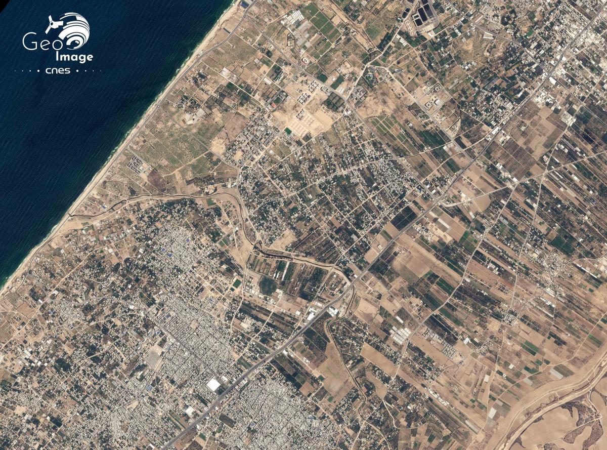 Image satellite de la bande de Gaza