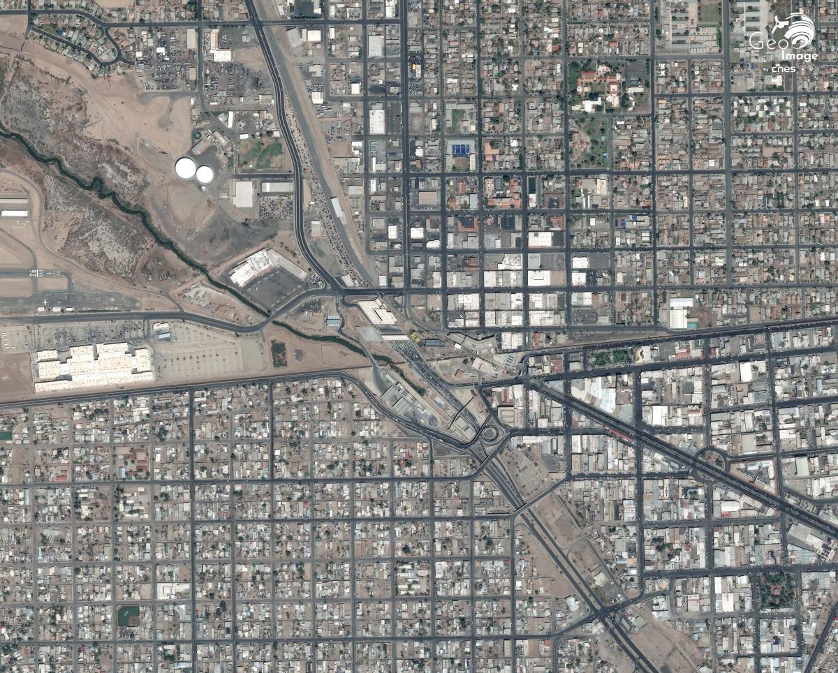 Image satellite de la frontière américano-mexicaine