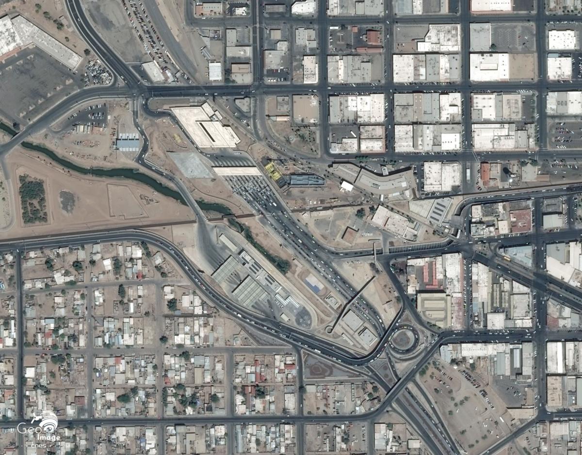 Image satellite de la frontière américano-mexicaine