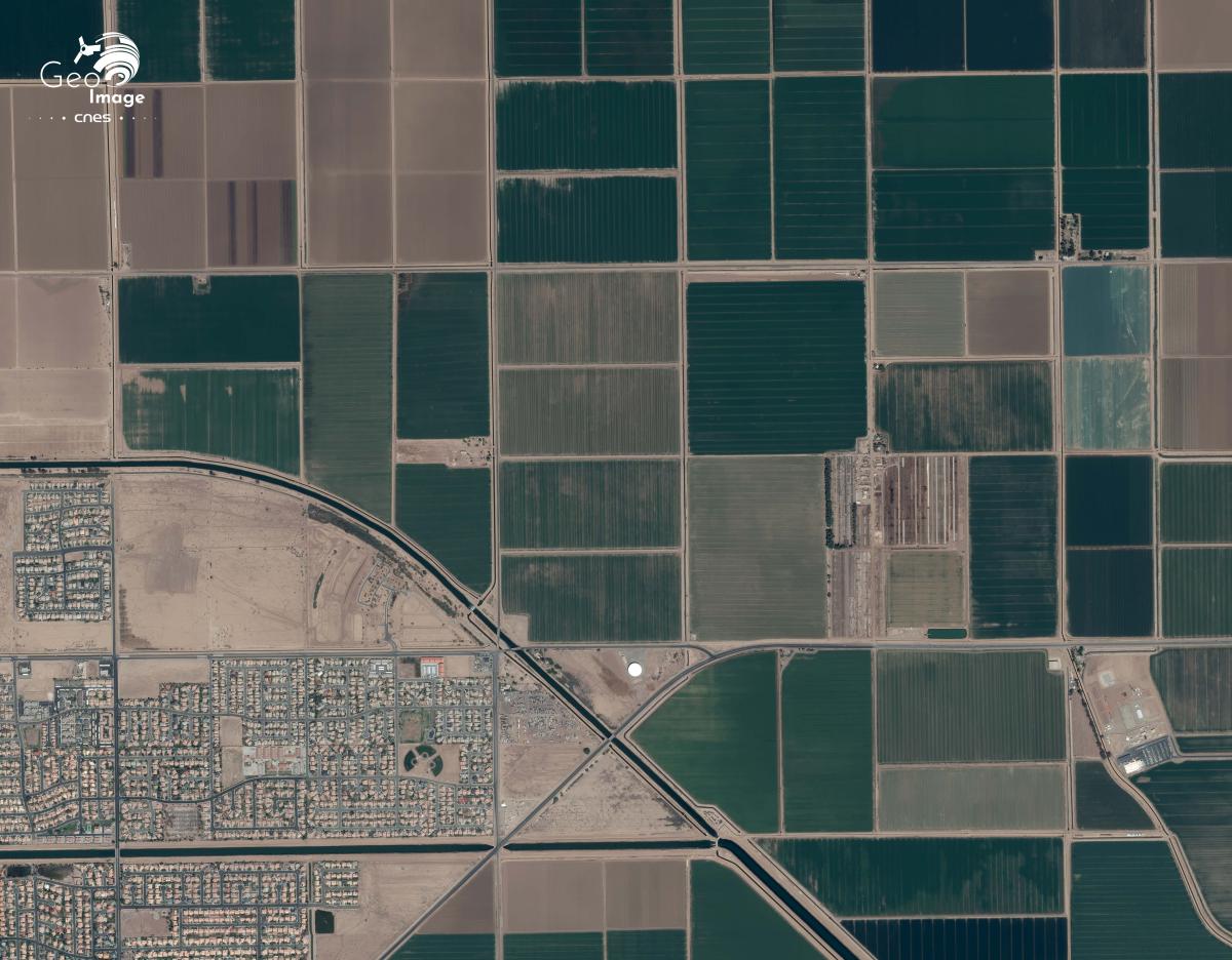 Image satellite de la frontière américano-mexicaine
