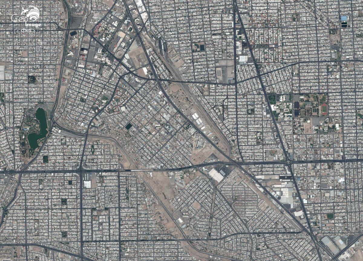 Image satellite de la frontière américano-mexicaine
