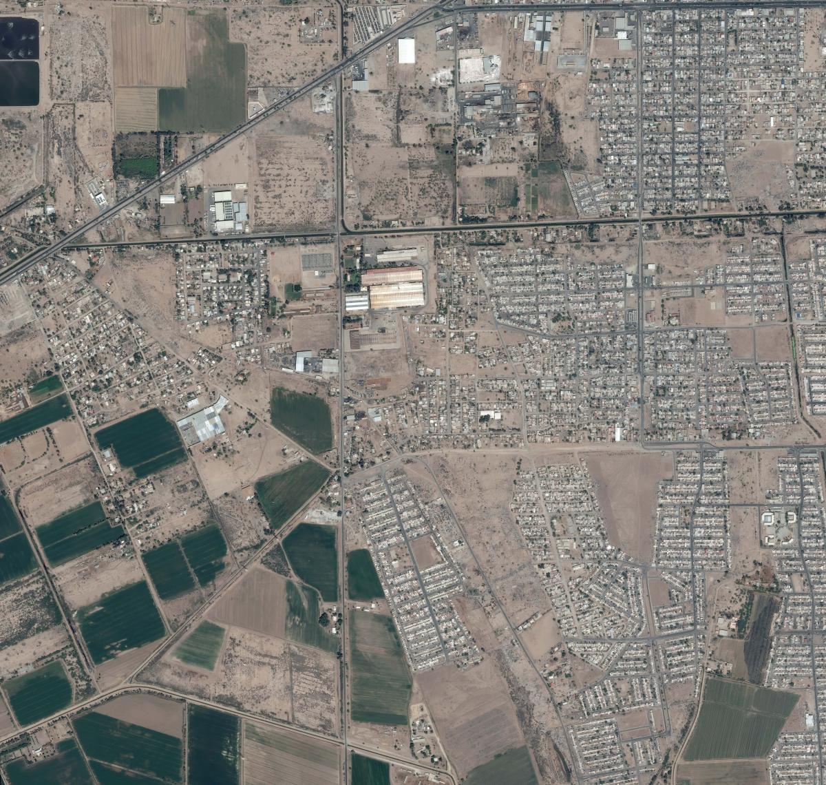 Image satellite de la frontière américano-mexicaine