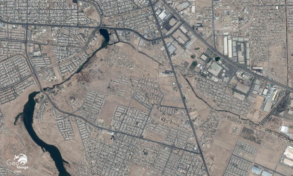 Image satellite de la frontière américano-mexicaine