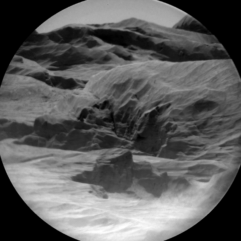 Image prise par ChemCam, à bord du rover Curiosity de la NASA, de l'environnement martien le jour du millionième tir laser (le 21/08/2024 / Sol 4281)