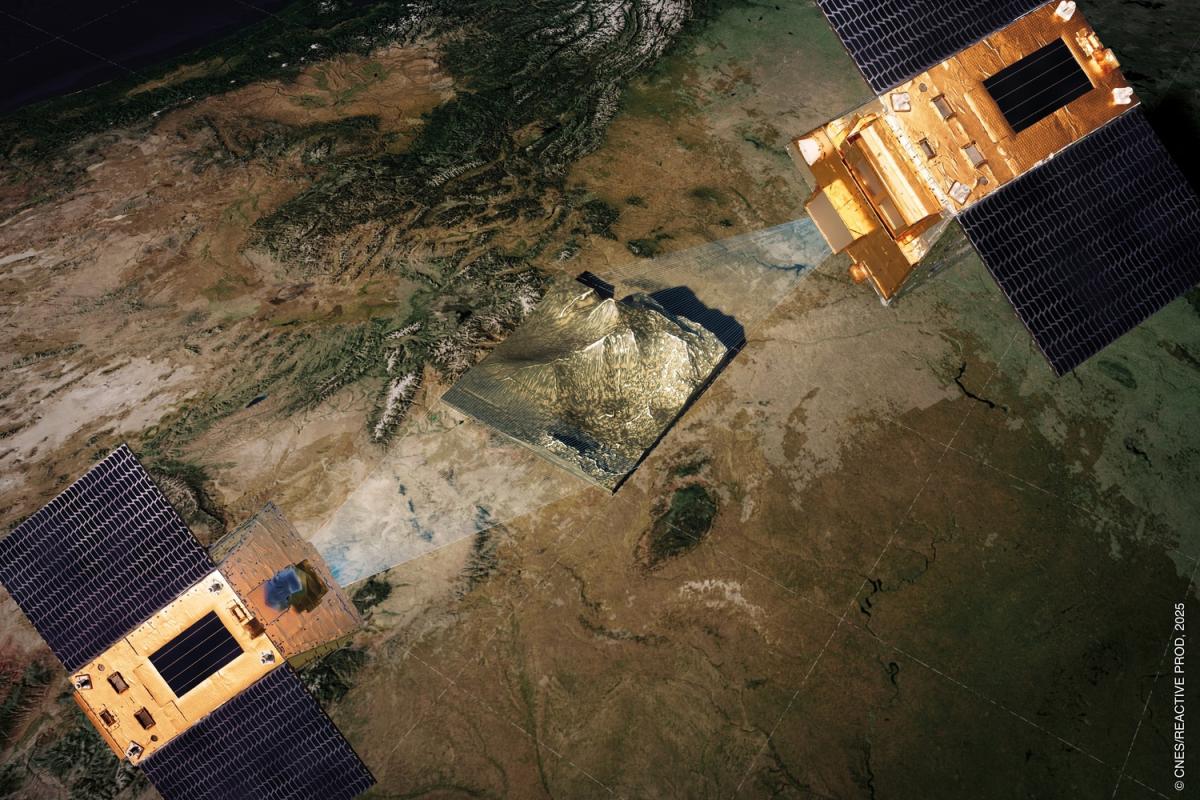 Modèle Numérique de Surface généré à partir des données de 2 satellites CO3D Modèle Numérique de Surface généré à partir des données de 2 satellites CO3D