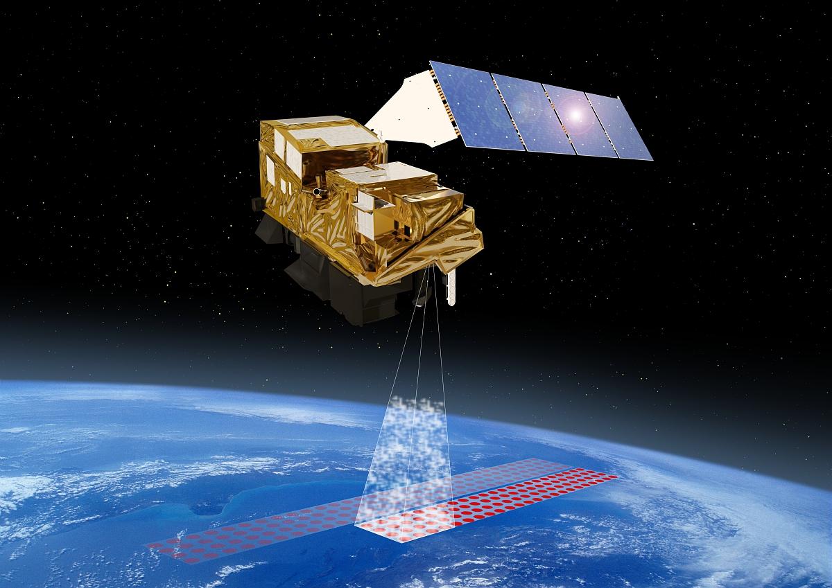 Illustration du satellite météorologique MetOp-SG Illustration du satellite météorologique MetOp-SG