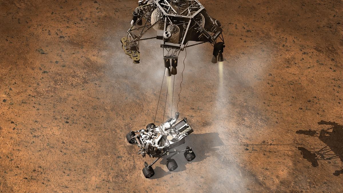 Atterrissage du rover Curiosity sur la planète Mars