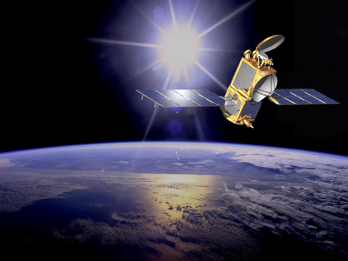 Illustration du satellite Jason-2 en orbite terrestre Illustration du satellite Jason-2 en orbite terrestre