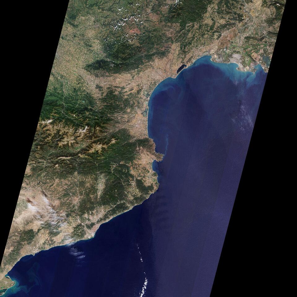 Image satellite de la côte d’azur (France) par Sentinel-2C Image satellite de la côte d’azur (France) par Sentinel-2C