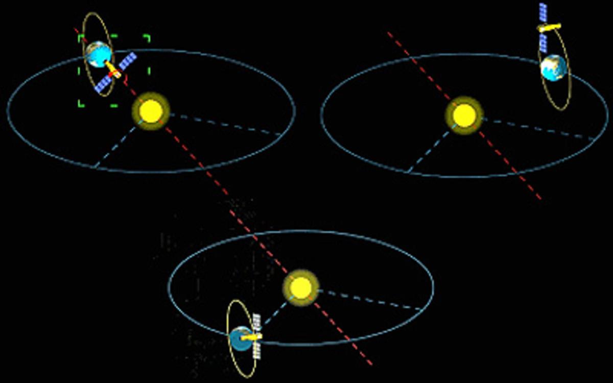 Illustration du satellite CoRoT, placé sur une orbite polaire autour de la Terre Illustration du satellite CoRoT, placé sur une orbite polaire autour de la Terre