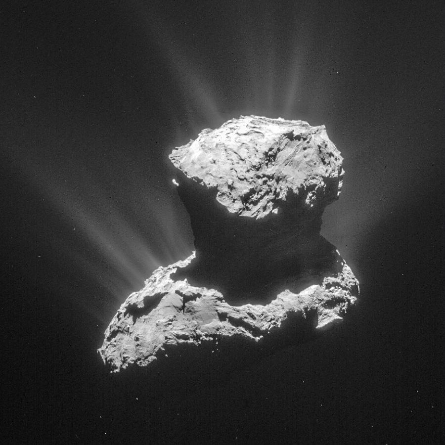 Photographie de la comète Churyumov-Gerasimenko Photographie de la comète Churyumov-Gerasimenko