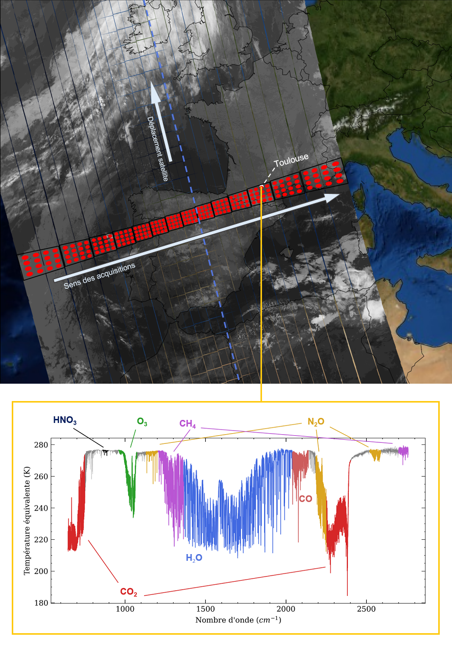Premier spectre de l’atmosphère acquis par l’instrument IASI-NG au-dessus de Toulouse Premier spectre de l’atmosphère acquis par l’instrument IASI-NG au-dessus de Toulouse