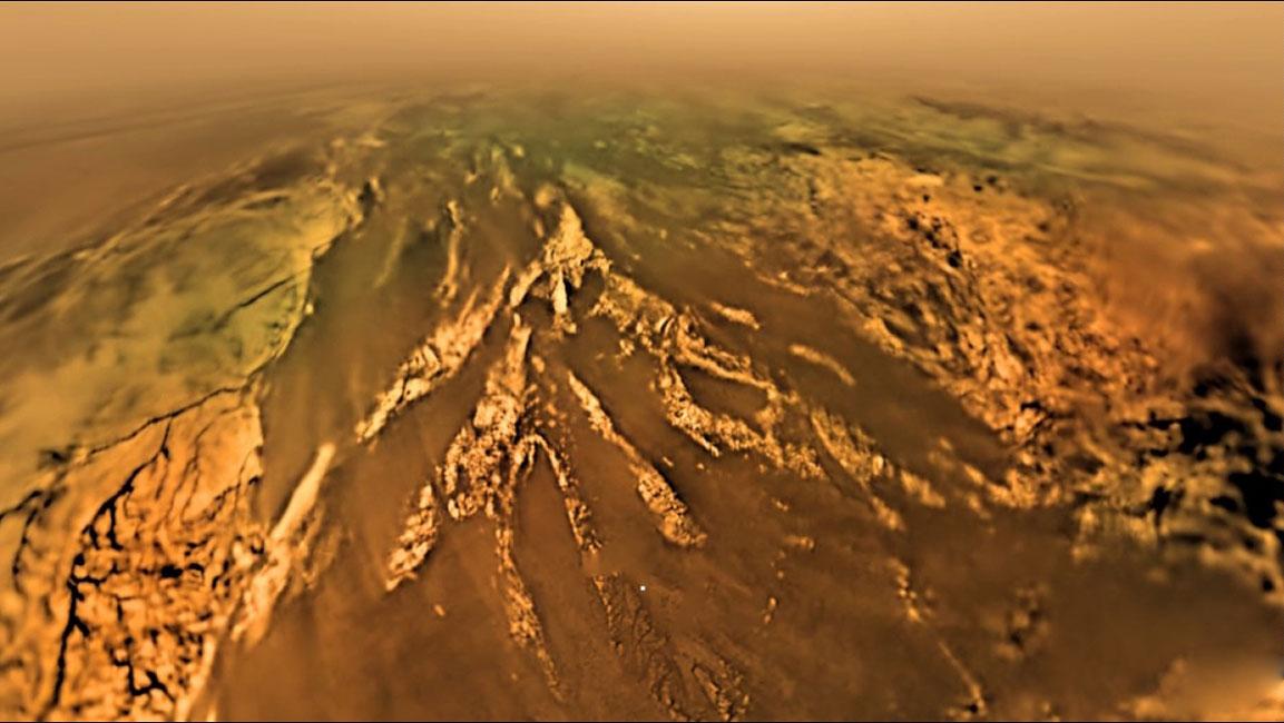 Panorama de Titan vu par Huygens lors de sa descente