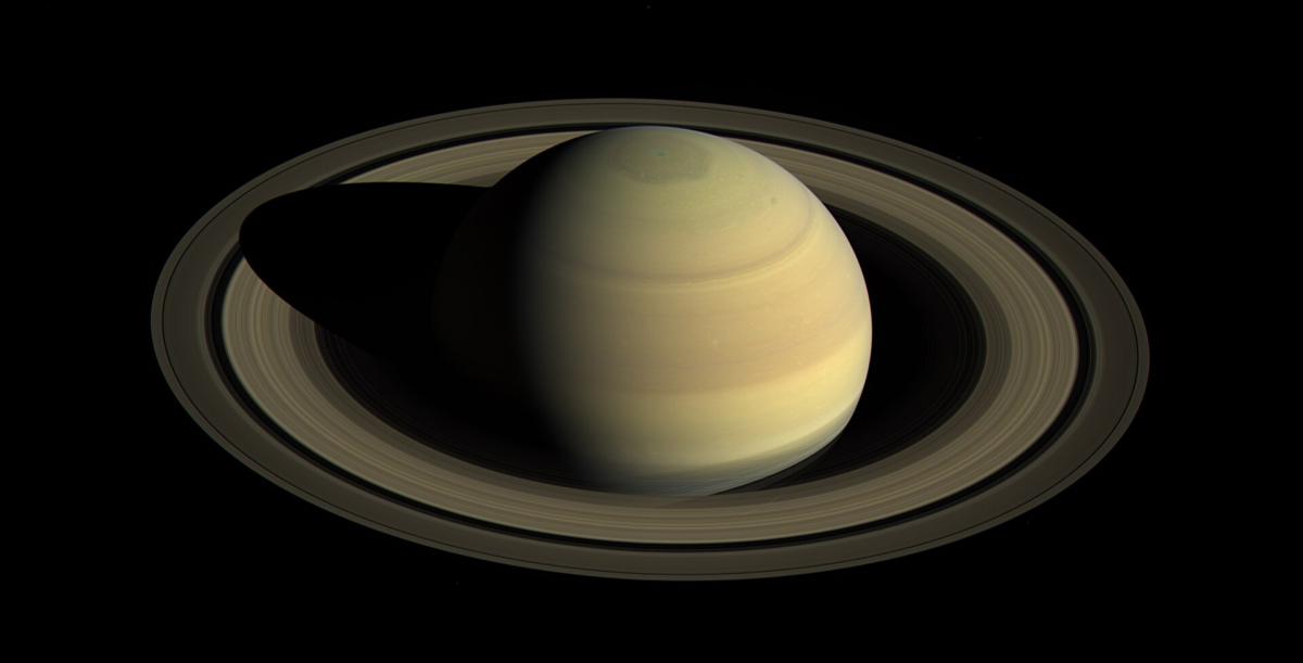 Vue de l'hémisphère nord de Saturne par Cassini