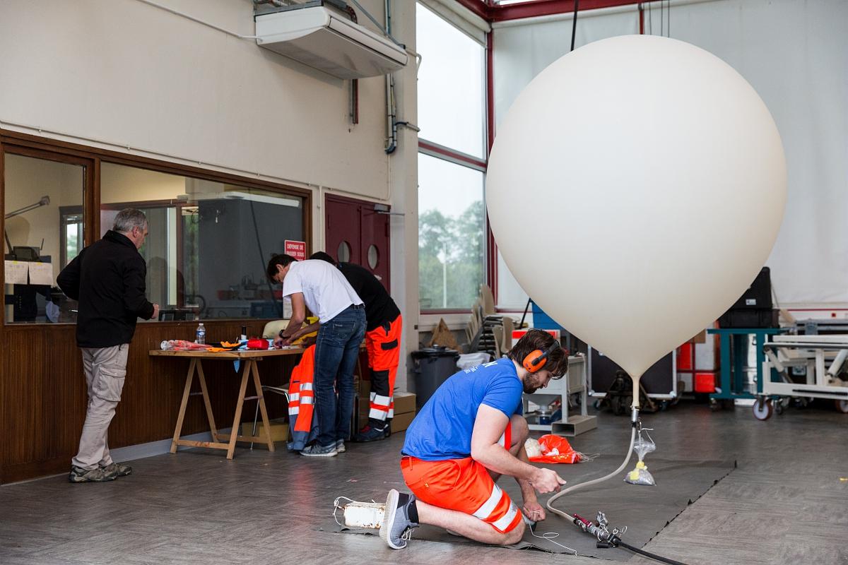 Préparation des ballons dilatables