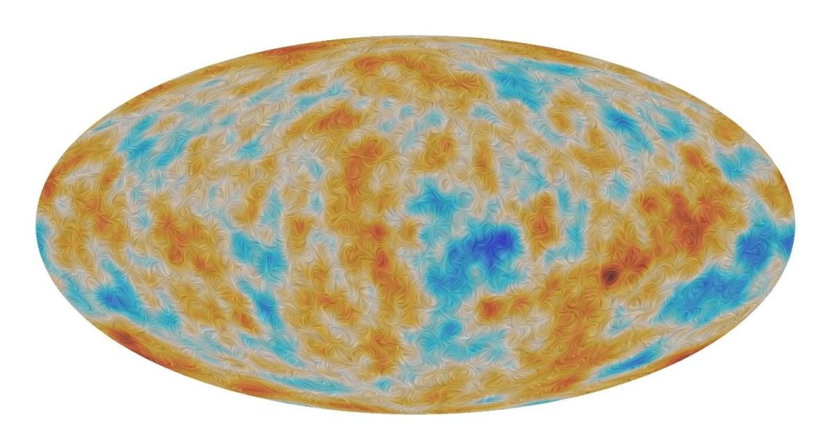 Carte de polarisation du Fond Cosmologique (Cosmic Microwave Background)