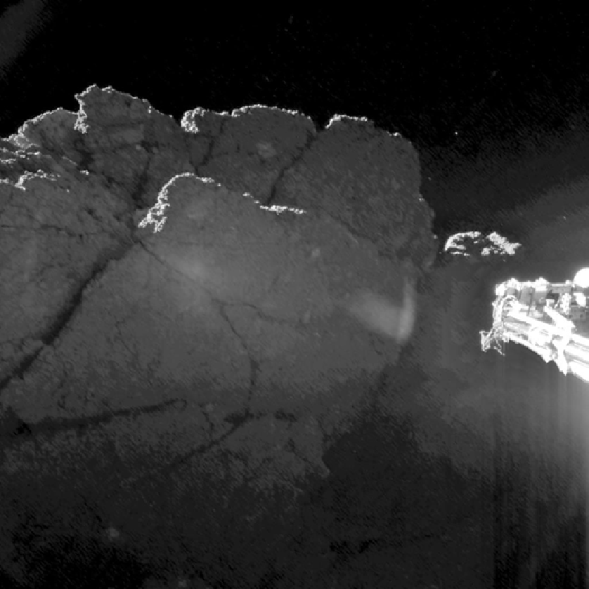 Première image photographiée à la surface d’une comète