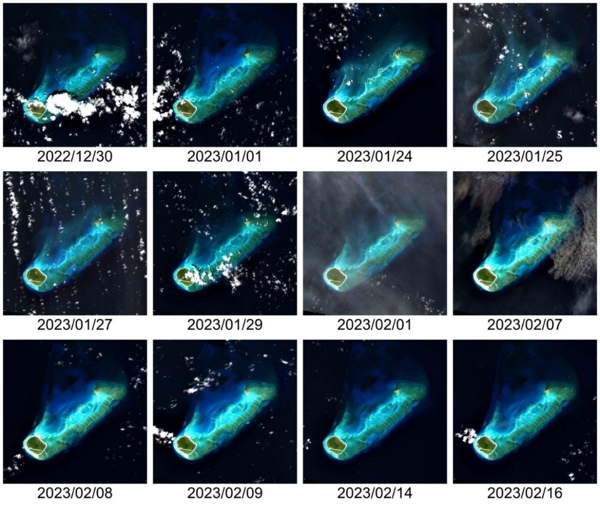 Série temporelle des îles Glorieuses situées dans l’océan Indien