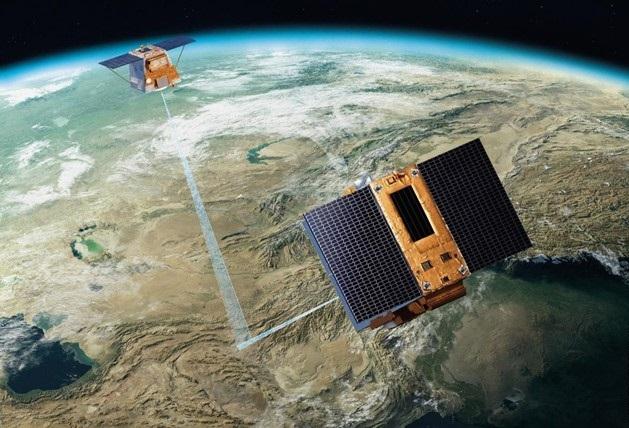 Illustration d'une paire de satellites de la constellation CO3D