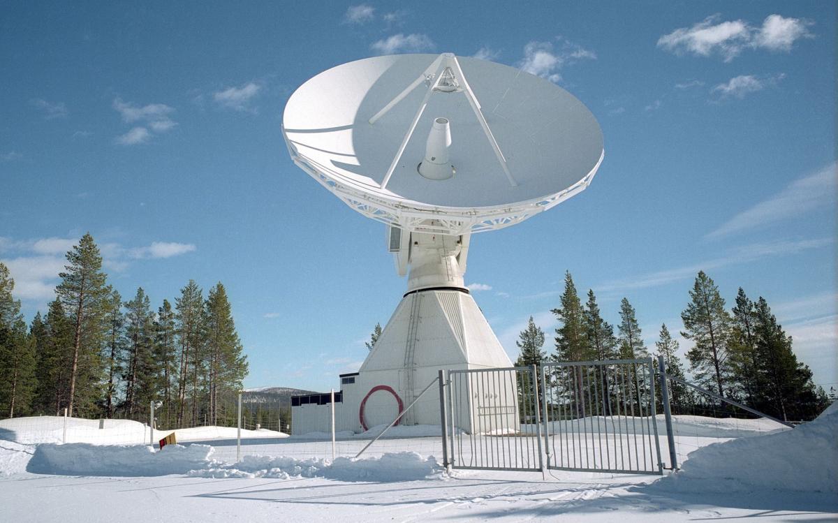 L’une des antennes de la station suédoise de Kiruna