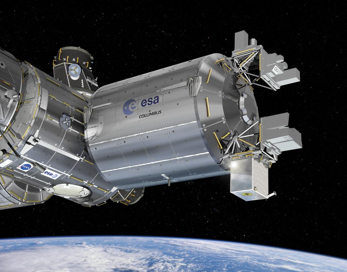 Illustration du module Columbus de l'ESA