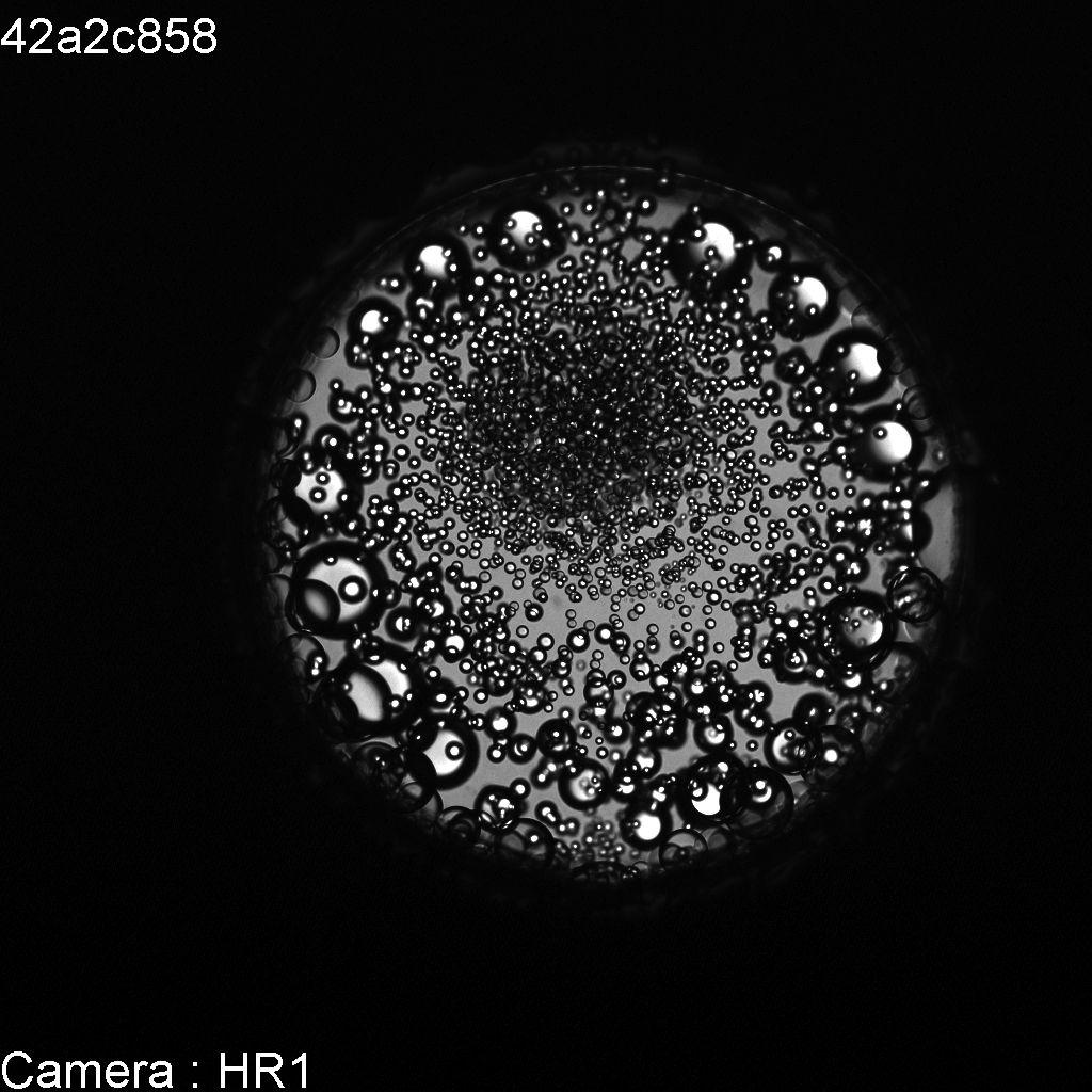 Image prise par le dispositif declic lors d’une session avec l’insert HTI contenant de l’eau