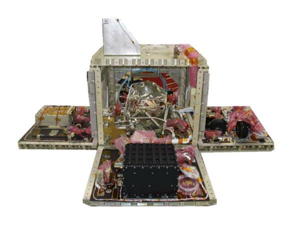 Exemple d’une plateforme Myriade avec ses panneaux en position ouverte