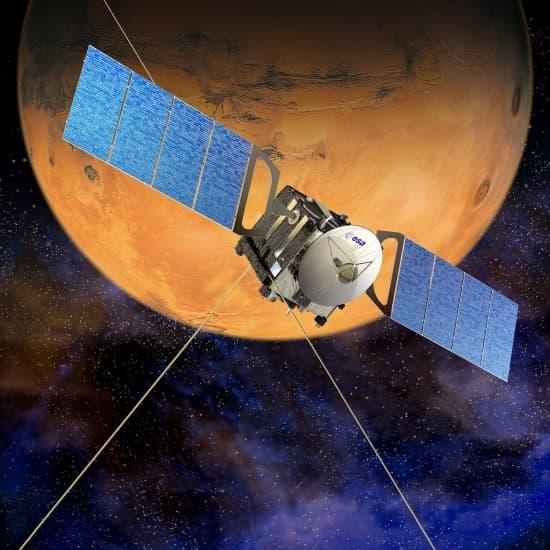 Vue d’artiste de la sonde Mars Express