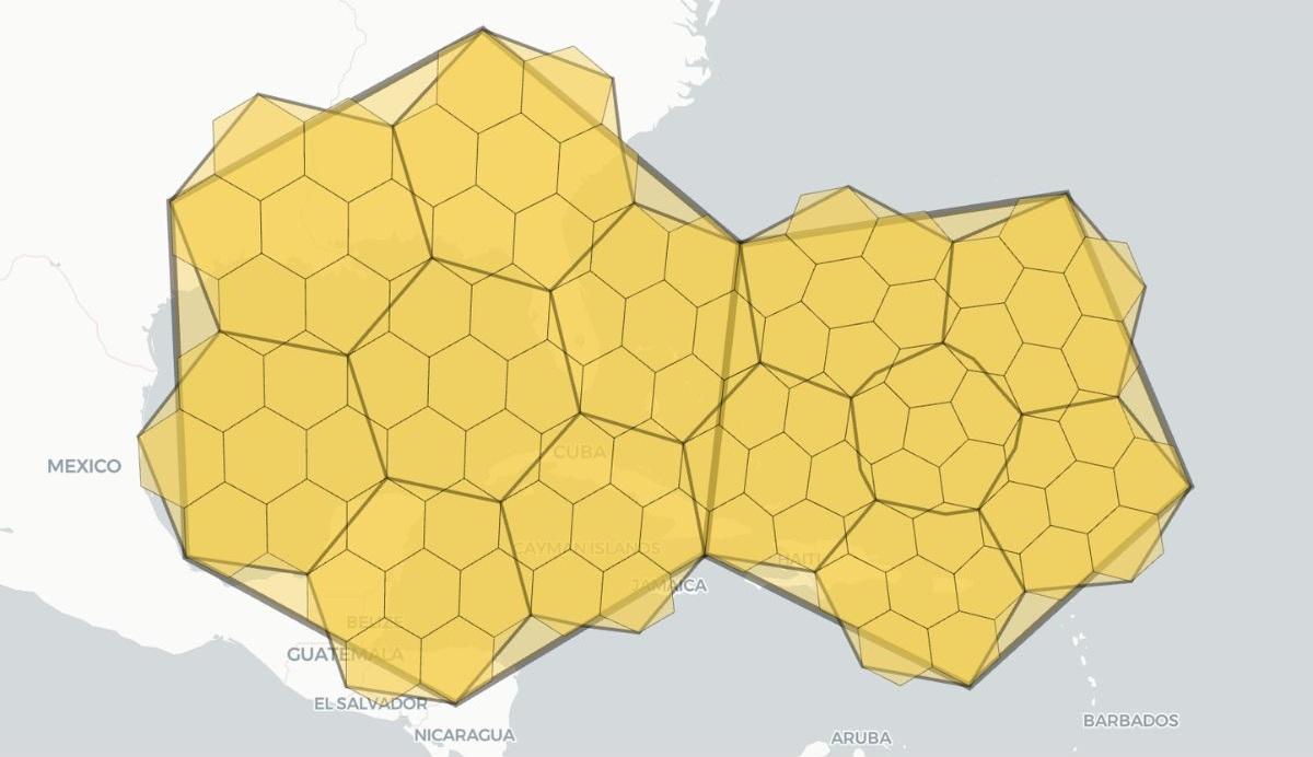 Hiérarchisation d’une grille H3 composée d’hexagones