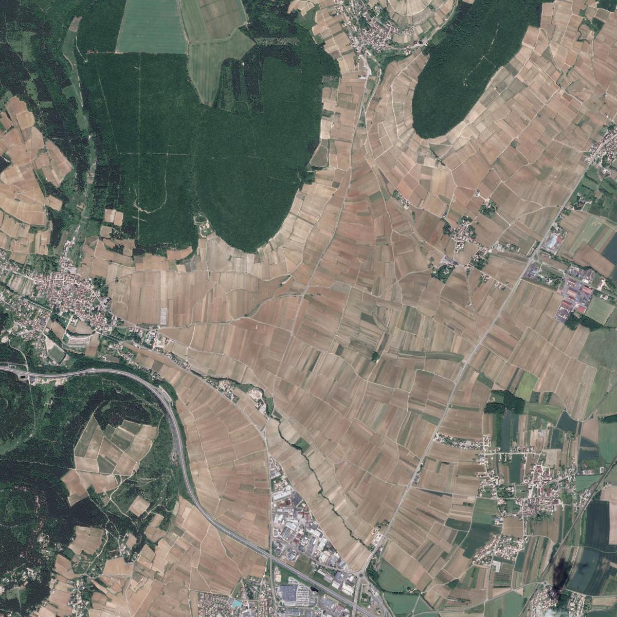 Image satellite de Savigny-les-Beaune
