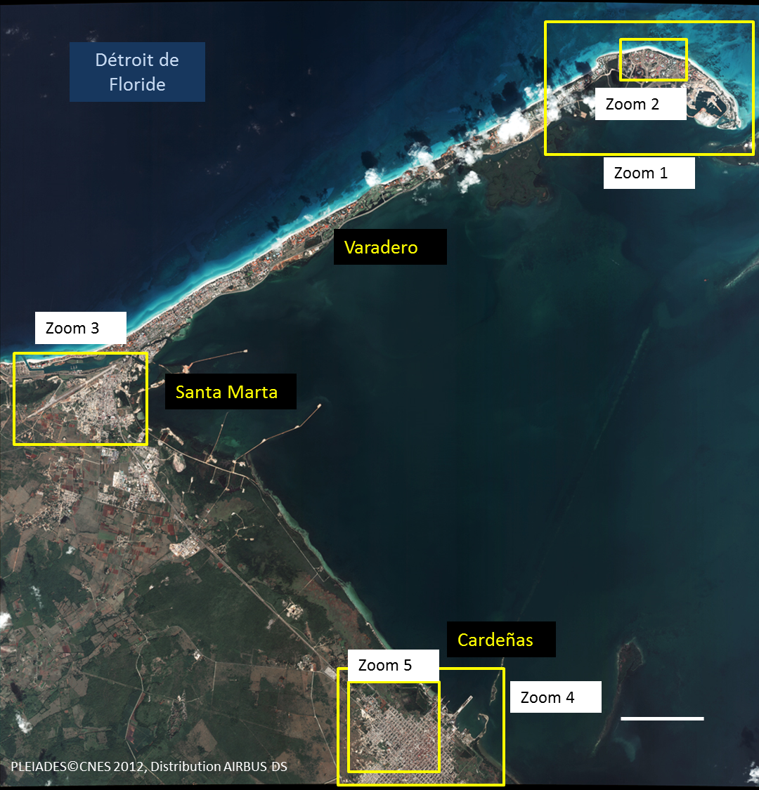 Imagen satelital de Varadero