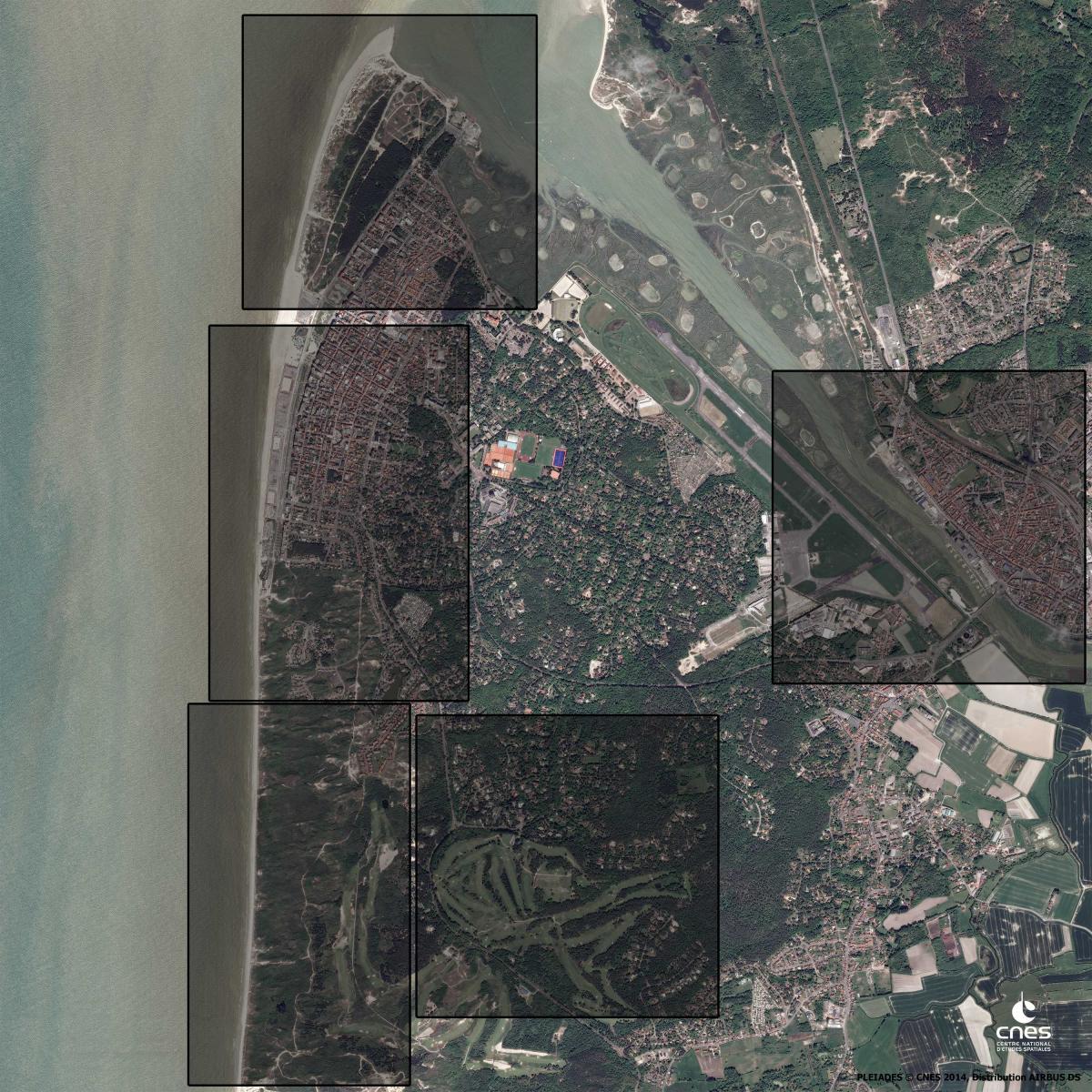 Image satellite de la station du Touquet