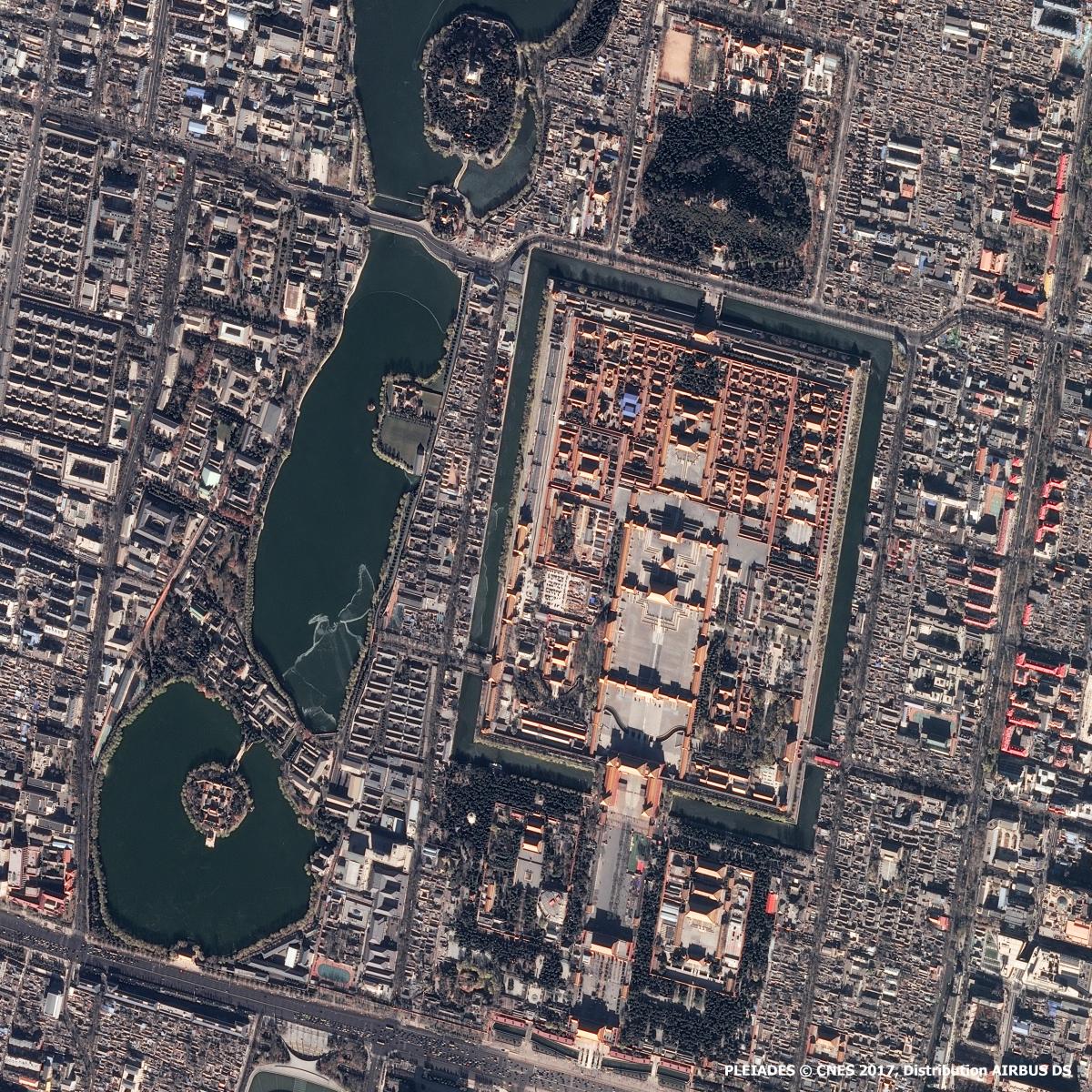 Imagen satelital de la capital china adquirida