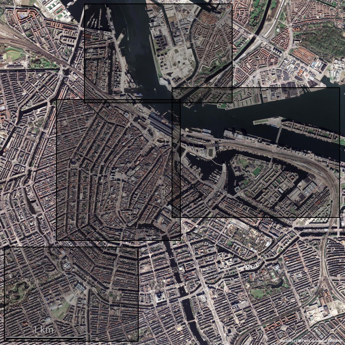 Image satellite de la ville D'Amsterdam