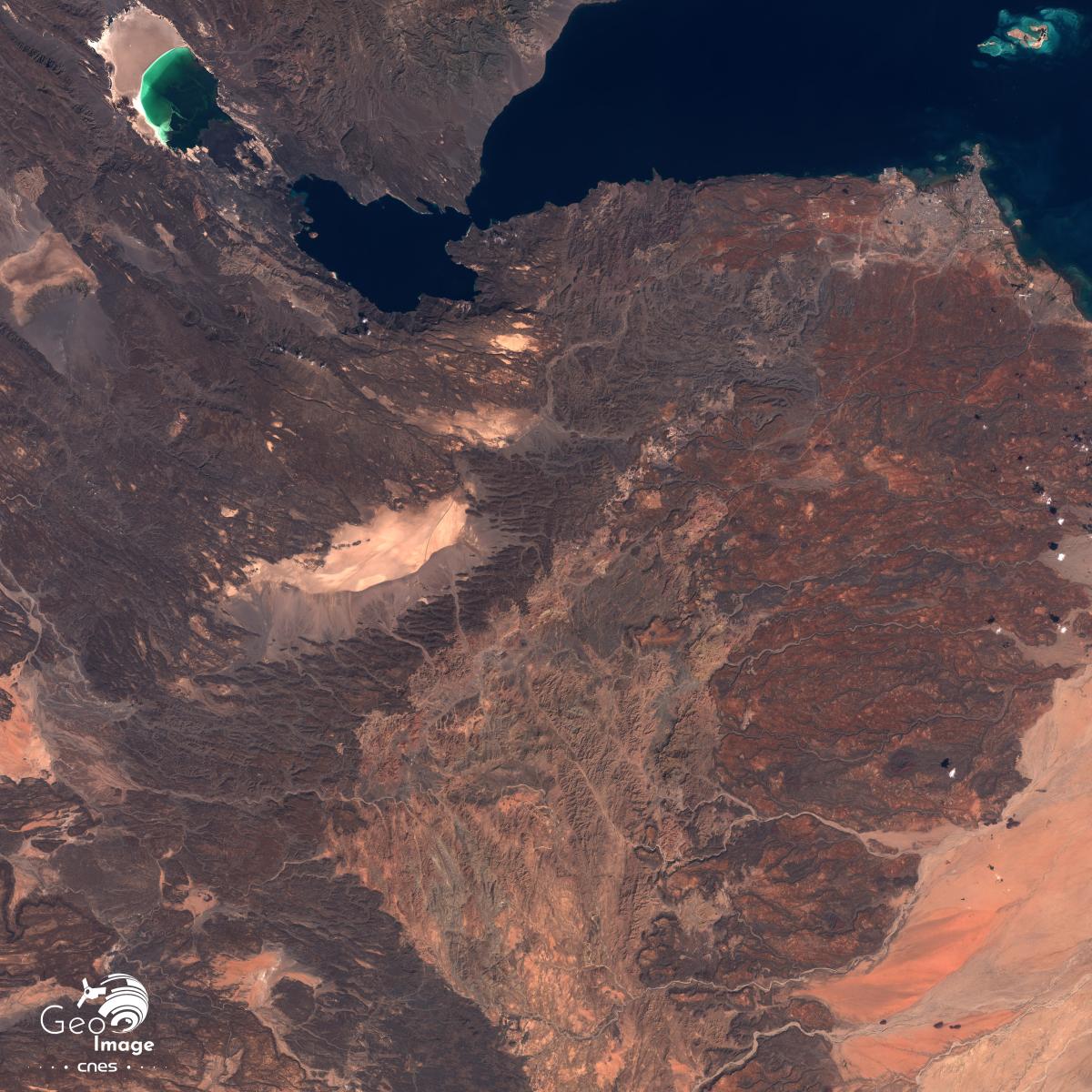 Image satellite de Djibouti