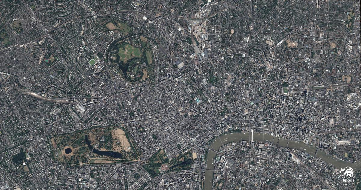 image satellite de Londres