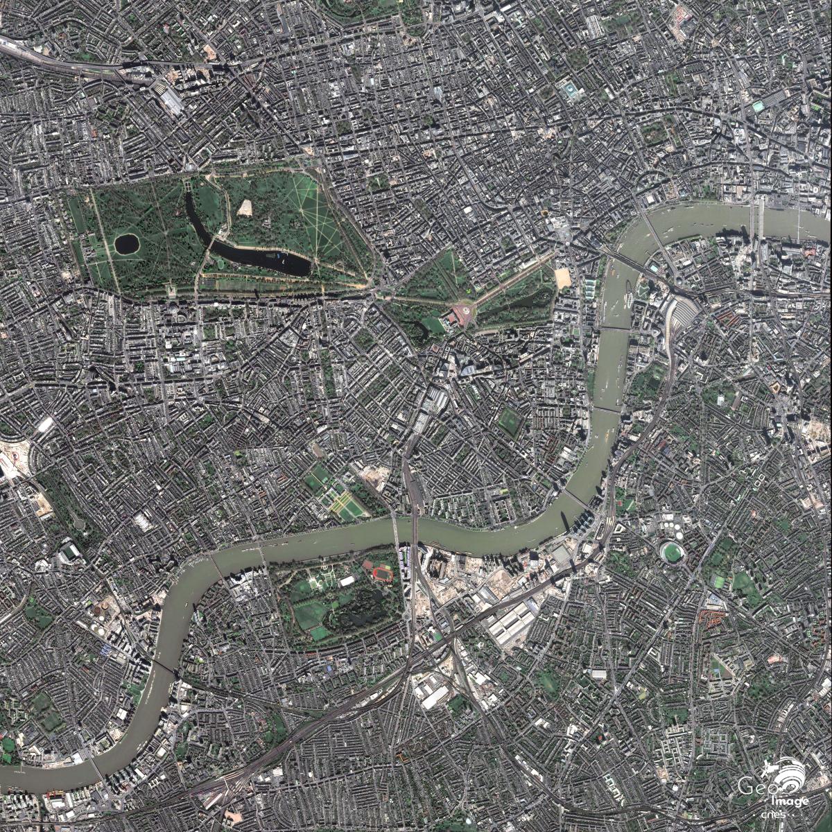 image satellite de Londres