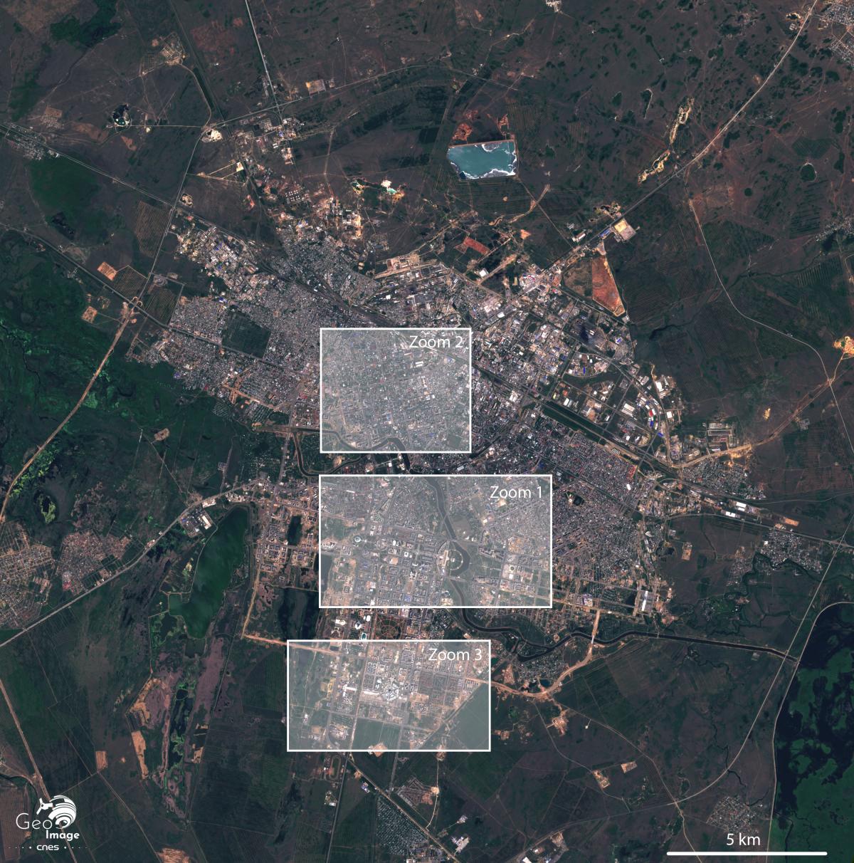 Image satellite de la capitale du Kazakhstan, Astana