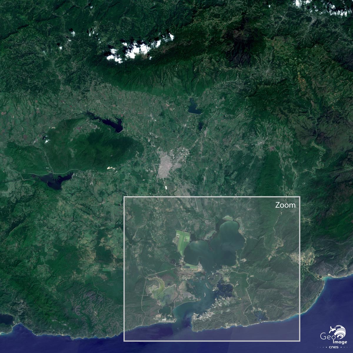 Image satellite de la province de Guantánamo Cuba