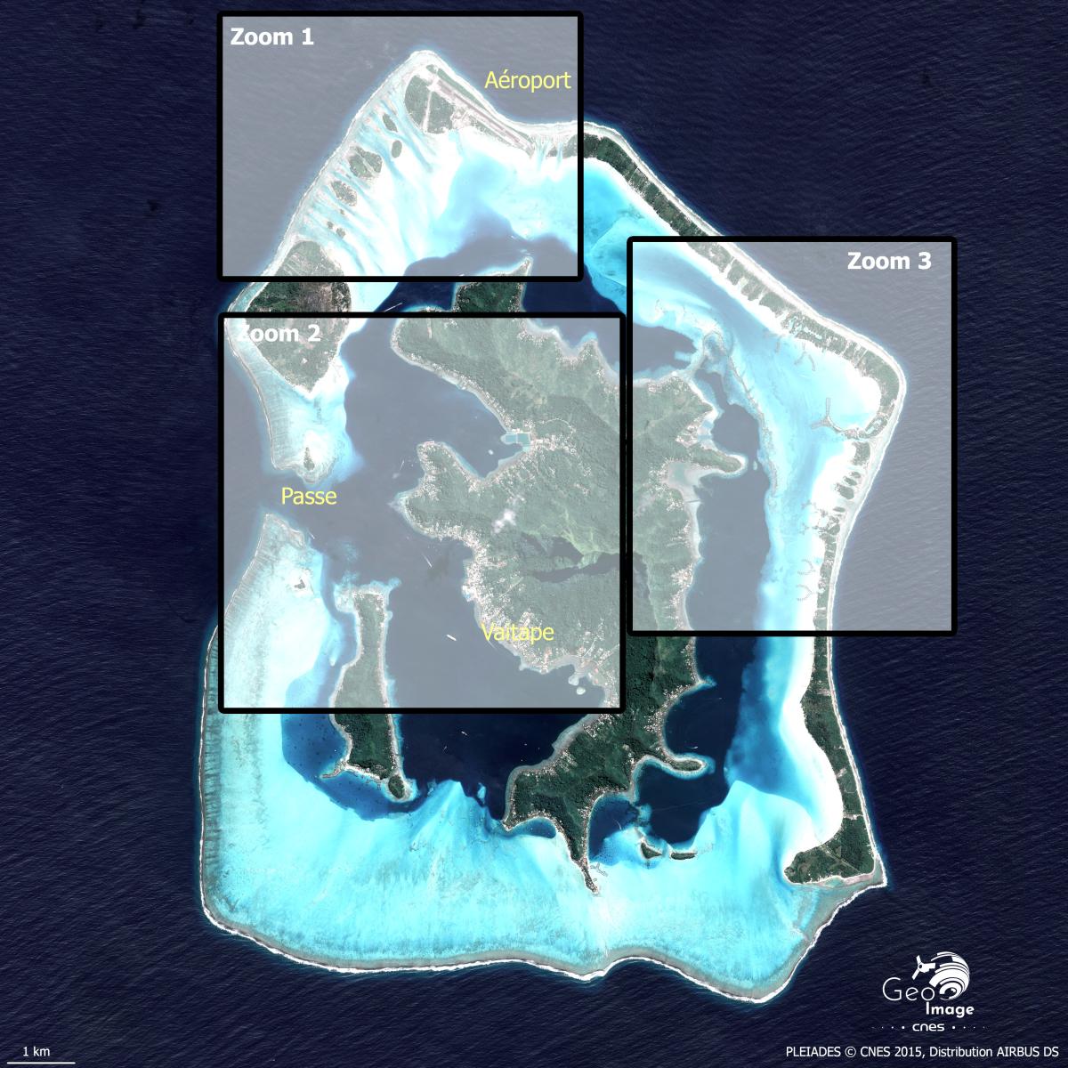 Image satellite Bora Bora