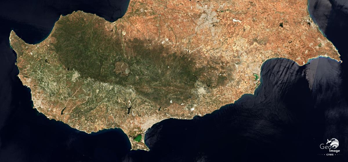 Image satellite de Chypre 