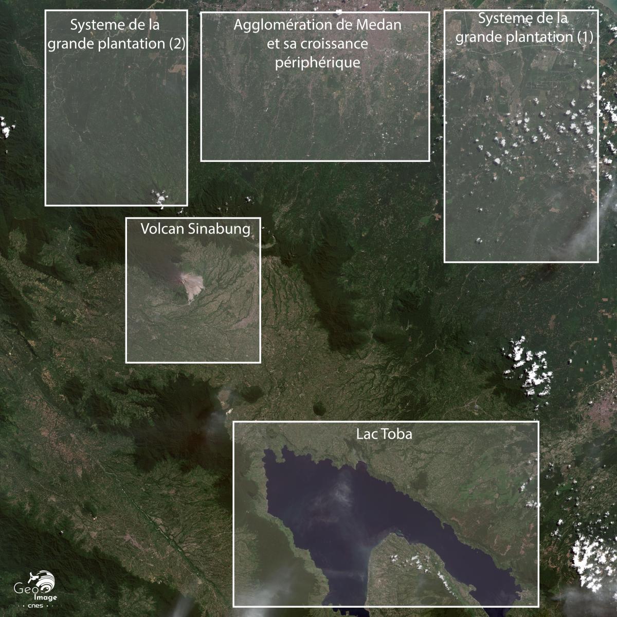 Image satellite du nord-ouest de Sumatra
