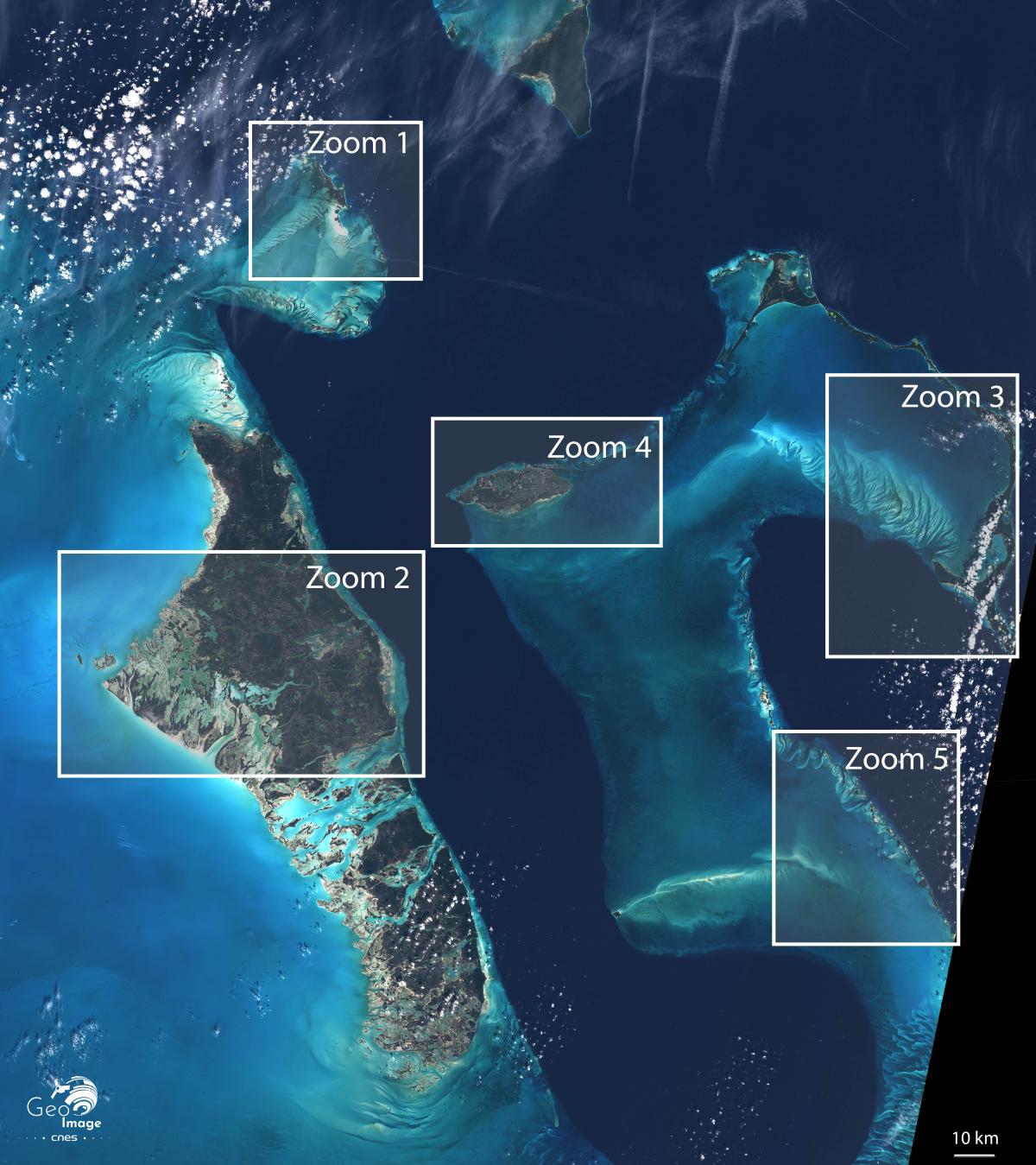 Image satellite des bahamas