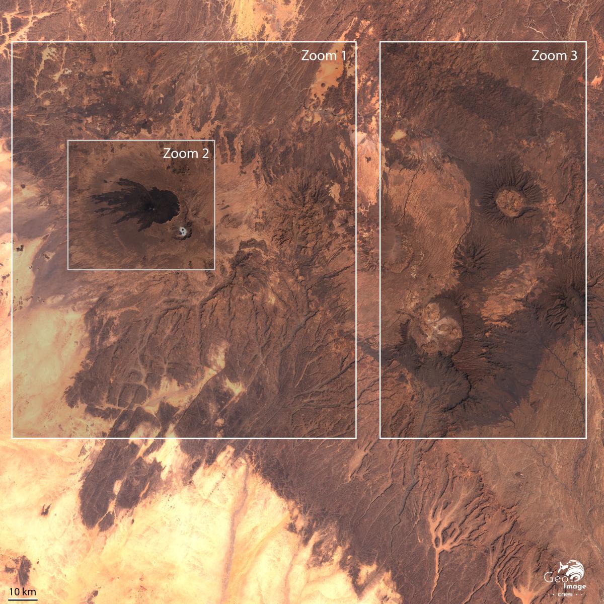 Image satellite du Tibesti