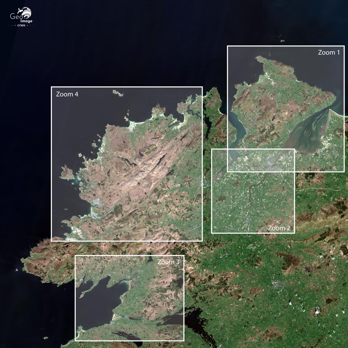 Image satellite de la ville Londonderry