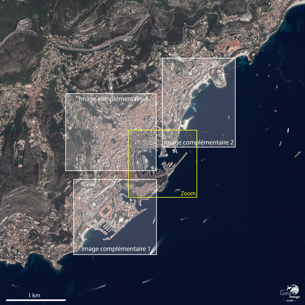 image satellite de Monaco