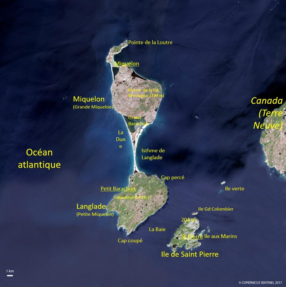 Image satellite de Saint-Pierre et Miquelon